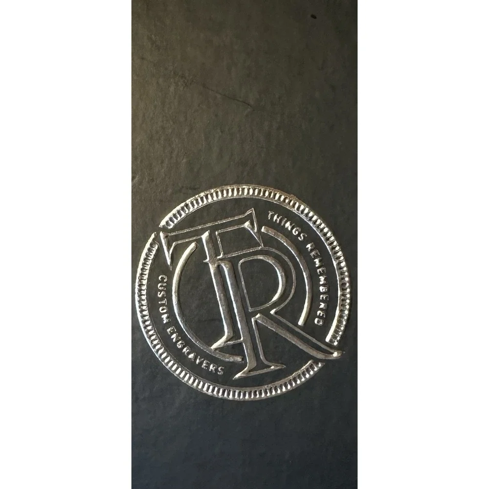 Things Remembered Monogram (Randy) Money Clip Stainless Steel + Black NEW